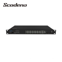 Conmutadores industriales de puerto SFP de 10G DC48V / AC 220V L3 Conmutadores industriales gestionados 4 * 10G + 24 * 1000Mbps Puerto óptico 1U Montaje en rack